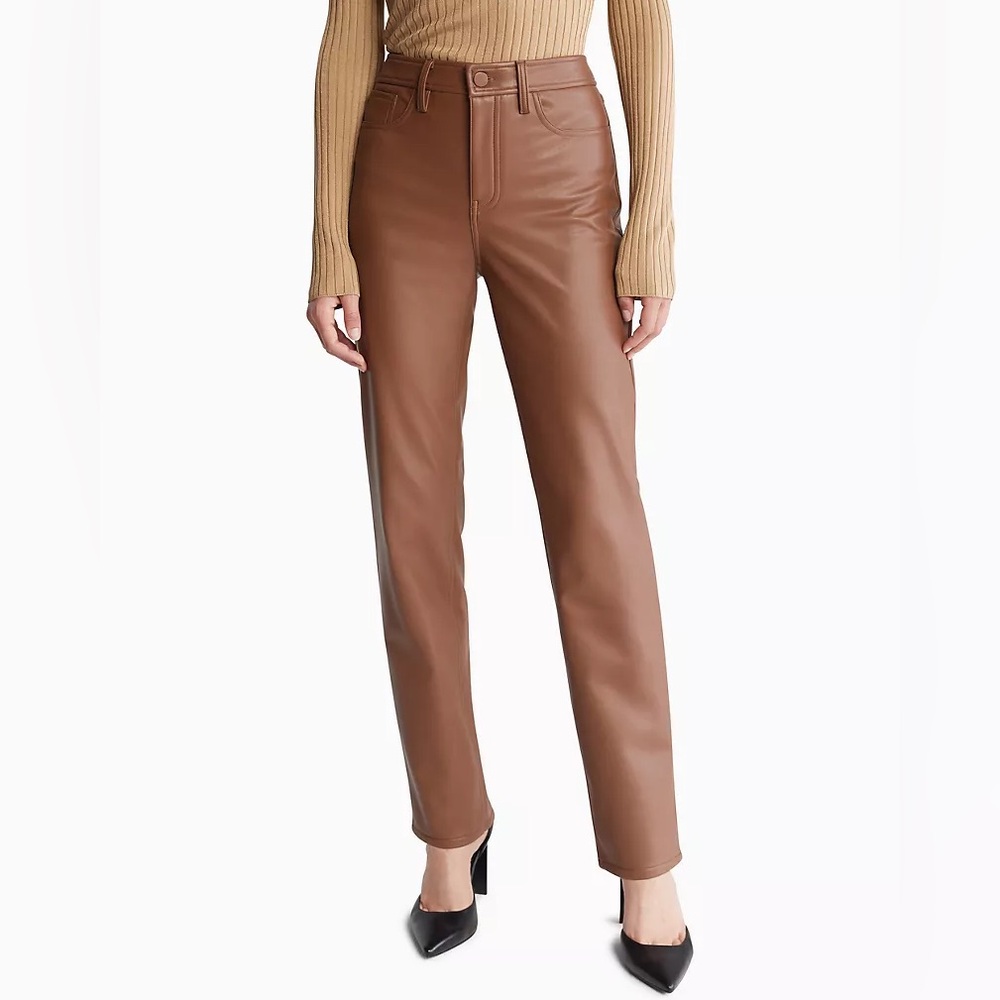 Calvin Klein Faux Leather Pants